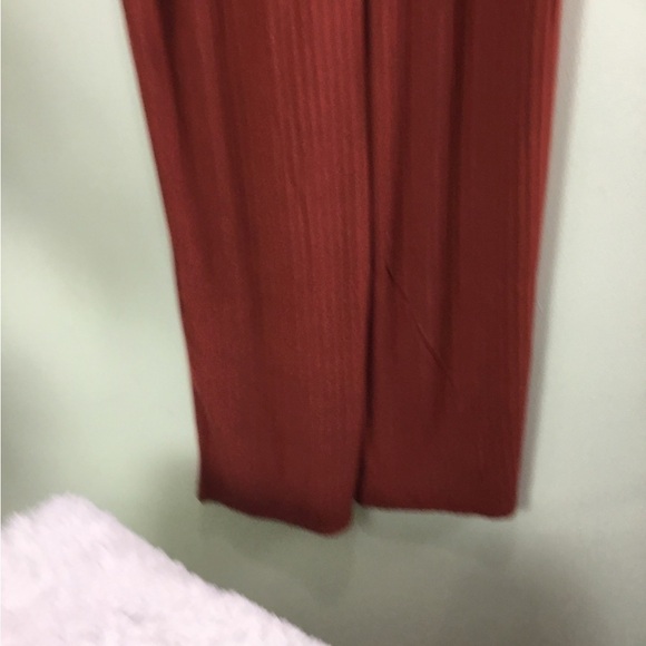 SO 1X maroon hacci knit flare high rise wide legs pant - Picture 2 of 16